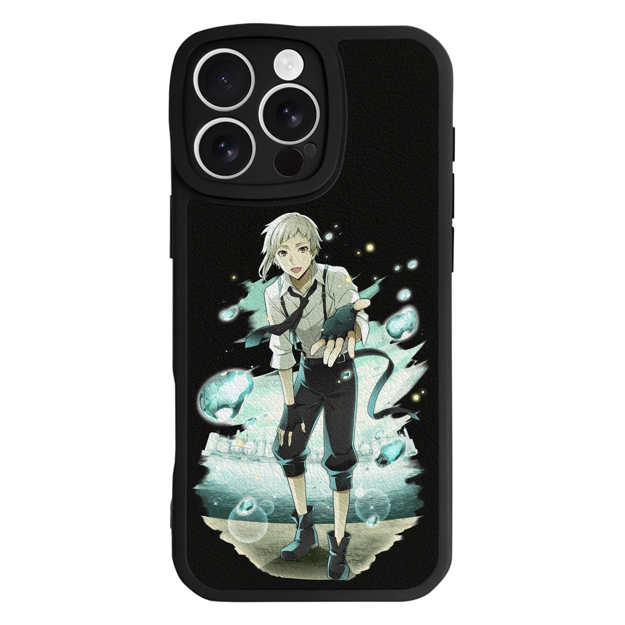 （画像用） 文豪ストレイドッグス Bungo Stray Dogs 【iPhone 16シリーズ対応】シリコンスマホケース（レザー調） 材質：シリコン